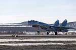 A Sukhoi Su-33 taking off from Severomorsk-3, Murmansk Oblast