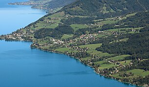 Südsüdwestansicht von Steinbach am Attersee