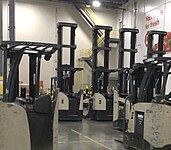 Reach forklifts at a Target distribution center