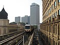 View of approaching train from Sentul Timur station, as seen from Masjid Jamek station.