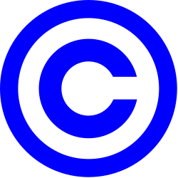 Blue copyright