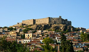 Vista da fortaleza de Metímna