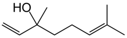 Structuurformule van linalool