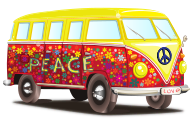 Peace symbols and flowers were an aesthetic of the counterculture and hippie movements of the 1960s and later in the 1970s.