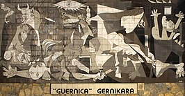 Tegeltableau naar het schilderij in de plaats Guernica