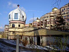 Kleiner Zwiebelturm vor der Waldspirale, Darmstadt