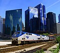 Image 22An Amtrak train on the Empire Builder route departs Chicago from Union Station. (from Chicago)