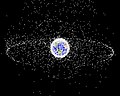 Image 28A computer-generated map of objects orbiting Earth, as of 2005. About 95% are debris, not working artificial satellites (from Outer space)