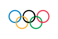 This flag of the Olympic Games, by Pierre de Coubertin. It is symbolic: the linked rings are the five continents, and the six colours are from national flags.[30]