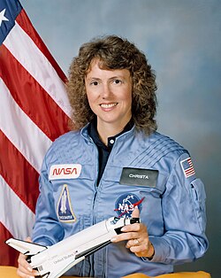 Portrait de Christa McAuliffe en 1985.