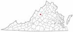 State map highlighting Staunton