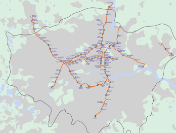 Geographic map showing London Overground