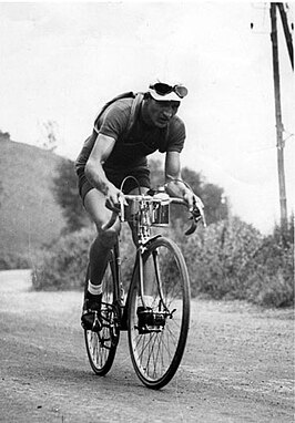 Gino Bartali in de Ronde van Frankrijk 1938.