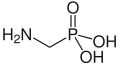 Aminomethylphosphonic acid (AMPA), the simplest possible aminophosphonate.