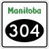 Provincial Road 304 marker