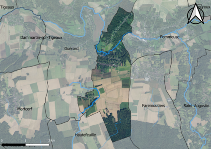 Carte orhophotogrammétrique de la commune.