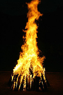 Feu de la fête nationale suisse à Reinach (BL) en 2005.