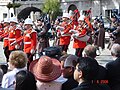 Musiciens du Royal Gibraltar Regiment, avec Foreign Service Helmet (casque pour service d'outre-mer), 2006.