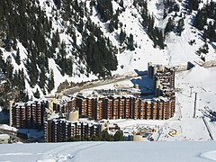 Le village de la Plagne Bellecôte.