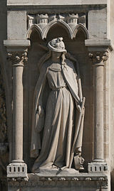 Français : façade, statue du 3eme contrefort (de droite à gauche)