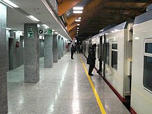 Train at San Gabriele station