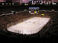 Photo de l'intérieur du Joe Louis Arena.