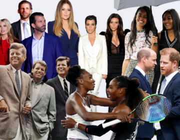 Serena and Venus Williams (AP Photo/Kin Cheung); former first daughters Malia and Sasha Obama (AP Photo/Susan Walsh); Prince William and Harry, Duke of Sussex, (Kirsty O'Connor/AP); Ivanka, Eric and Donald Trump Jr. (AP Photo/Evan Vucci); Kim, Kourtney and Khloe Kardashian (Evan Agostini/Invision/AP); John, Robert and Ted Kennedy (AP).