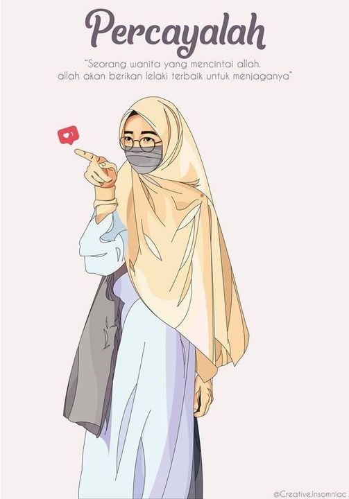 Wanita Jilbab Kartun