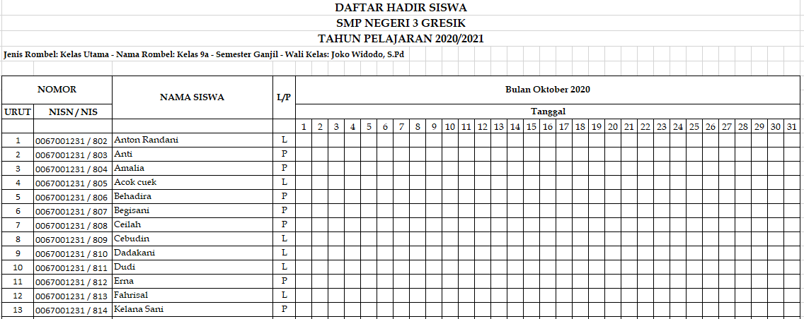 Detail Gambar Absen Siswa Nomer 9