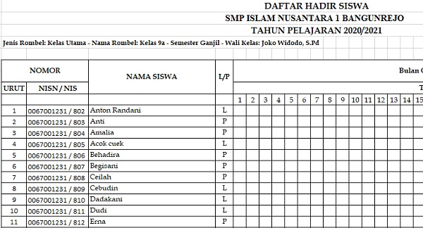 Detail Gambar Absen Siswa Nomer 6