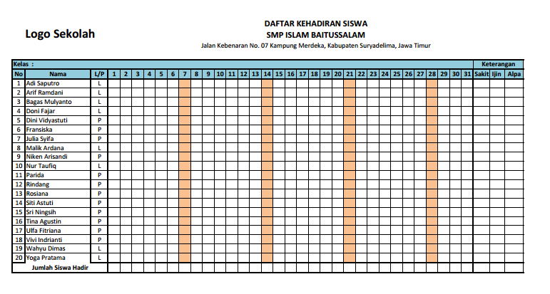 Detail Gambar Absen Siswa Nomer 7