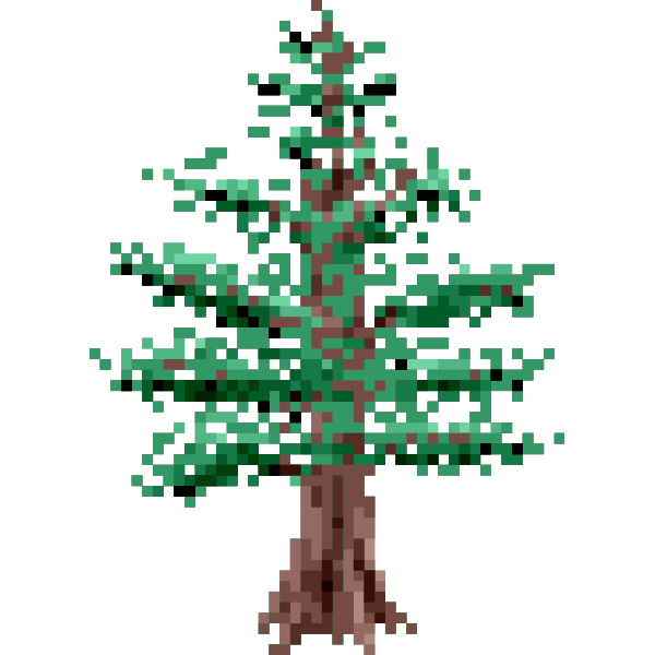 Pixel pine tree image | Free SVG