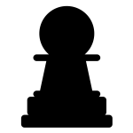 Chesspiece pawn silhouette vector image