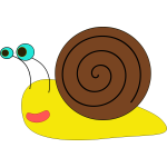 Vector image of a snail