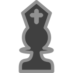 Vector graphics of dark chess figure bishop