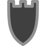 Vector image of dark chess figure rook