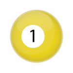 Yellow billiards ball