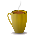 Brown coffee mug vector image