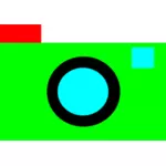 Vector illustration of green camera icon