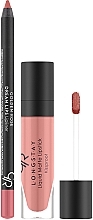 Golden Rose Matte LipKit Warm Nude Set (rouge à lèvres liquide mat/5.5 ml + crayon à lèvres/1.6g)