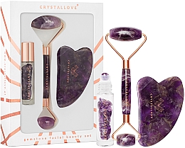 Crystallove Amethyst Beauty Set Kit de massage Gua Sha