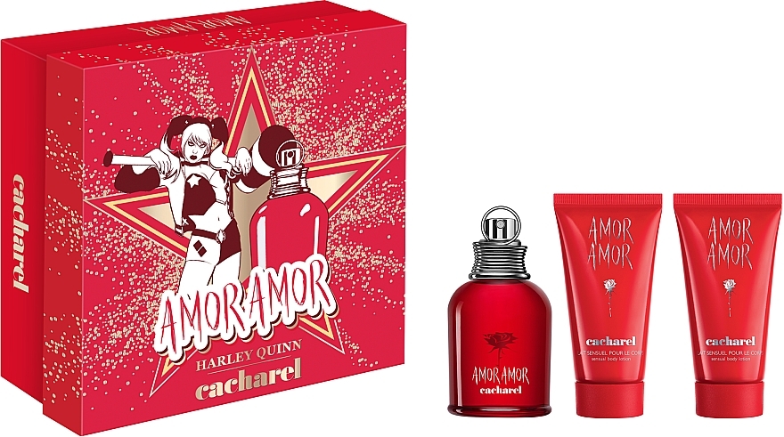 Cacharel Amor Amor Harley Quinn - Coffret (eau de toilette/50ml + lotion corps/2x50ml)