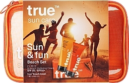 Set True Men Skin Care Sun & Fun Beach Set (Gesichtscreme 2x50 ml + Handtuch 1 Stk. + Tasche)	