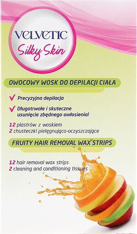 Enthaarungsstreifen für den Körper - Velvetic Fruty Hair Removal Wax Strips