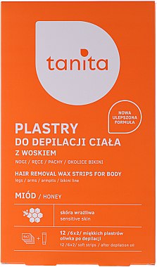 Enthaarungswachsstreifen mit Honig - Tanita Hair Removal Wax Strips For Body