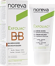 BB crème anti-imperfections teintée dorée Noreva Laboratoires Exfoliac BB Cream Anti-imperfection Tinted Care