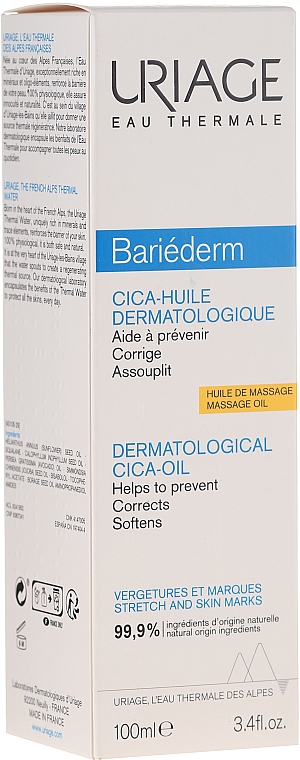 Cica-Dermatologisches Öl zur Massage von Dehnungsstreifen - Uriage Bariederm Dermatologycal Cica-Oil