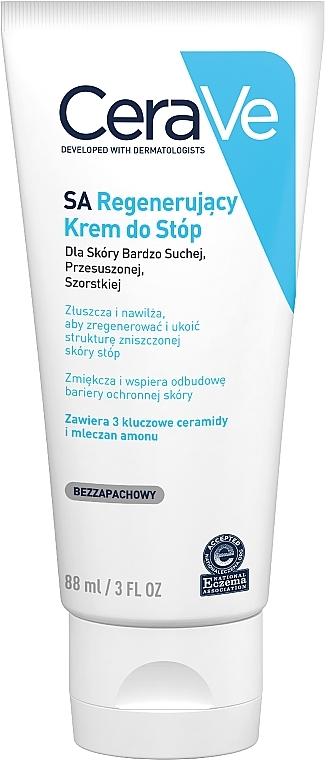 Crème à l'acide salicylique pour pieds CeraVe SA Renewing Foot Cream