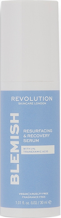 Sérum pour visage - Revolution Skincare Blemish Resurfacing & Recovery 2% Tranexamic Acid Serum