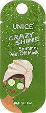 Masque peel-off à l'extrait de thé vert Unice Crazy shine Shimmer Peel Off Mask